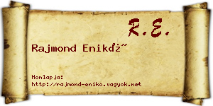 Rajmond Enikő névjegykártya